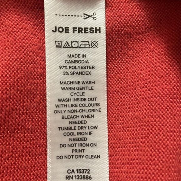 Joe Fresh x Jillian Harris Coral Mindy Long Sleeve Peplum Top Size Medium bin 2F - Picture 6 of 6